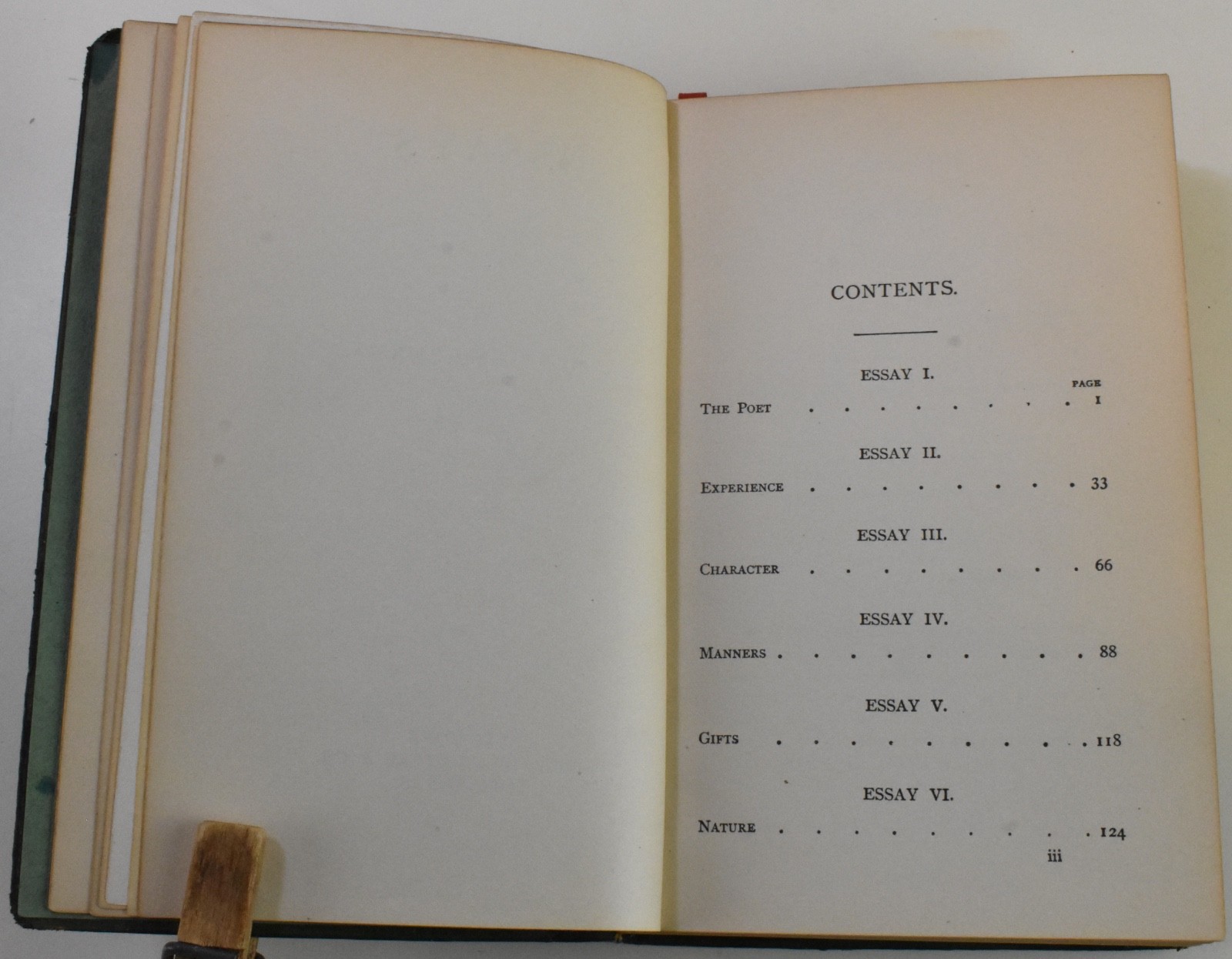 1906 Ralph Waldo Emerson ESSAYS 2 Volume First and Second Series limp Leather