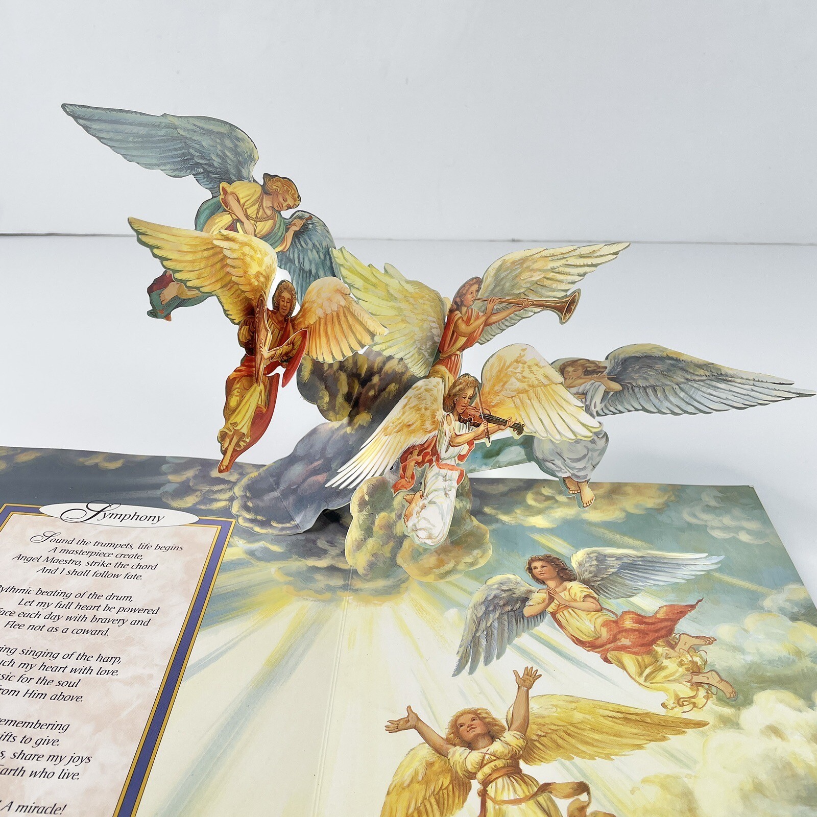 ON ANGEL WINGS Hardcover Pop-Up Paris, Pat Stated 1st Edition 1995