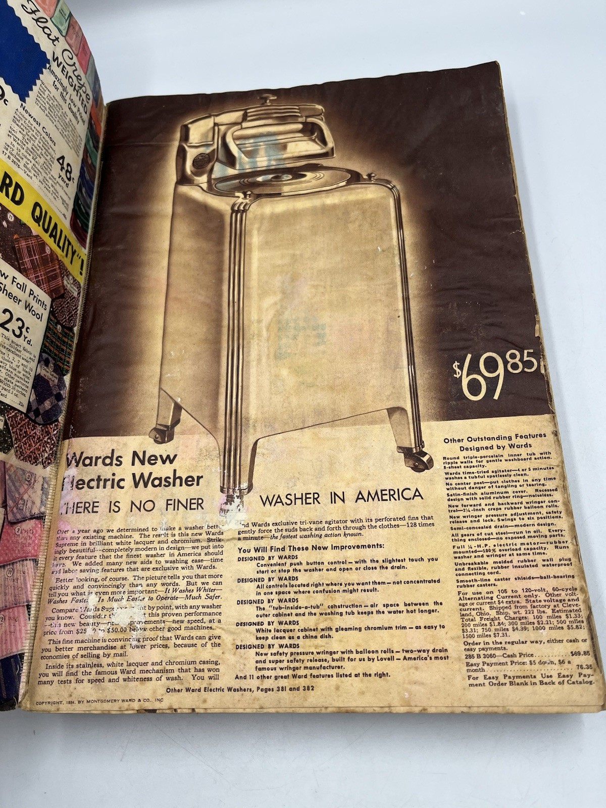 Vintage 1934-1935 Montgomery Ward Fall & Winter Catalog 600 + pages CHICAGO