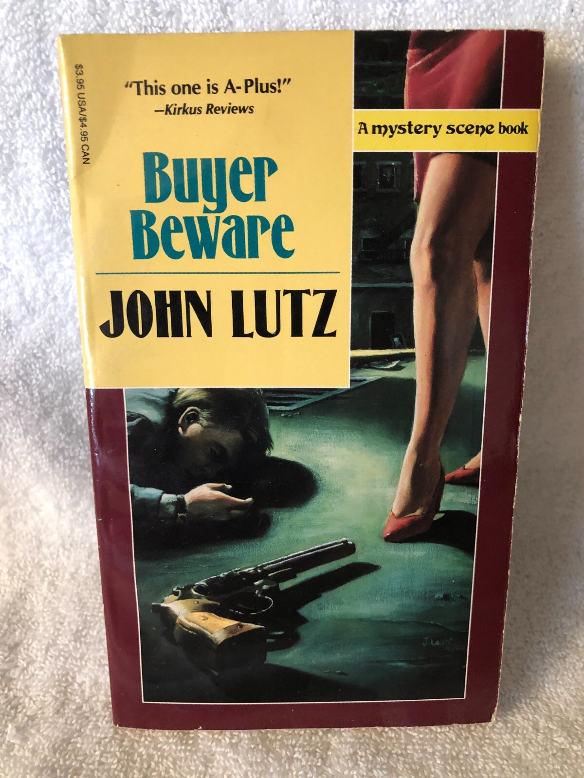 John Lutz BUYER BEWARE 1992 a Mystery Scene Bk RARE private eye fiction vintage