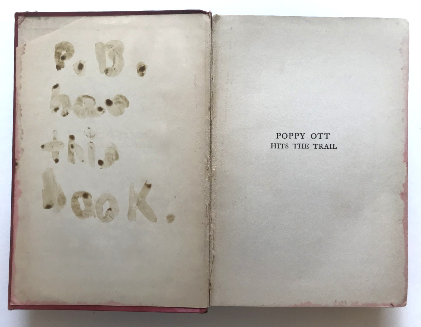 POPPY OTT HITS THE TRAIL Leo Edwards 1933 Fair/Good Shape 220pages