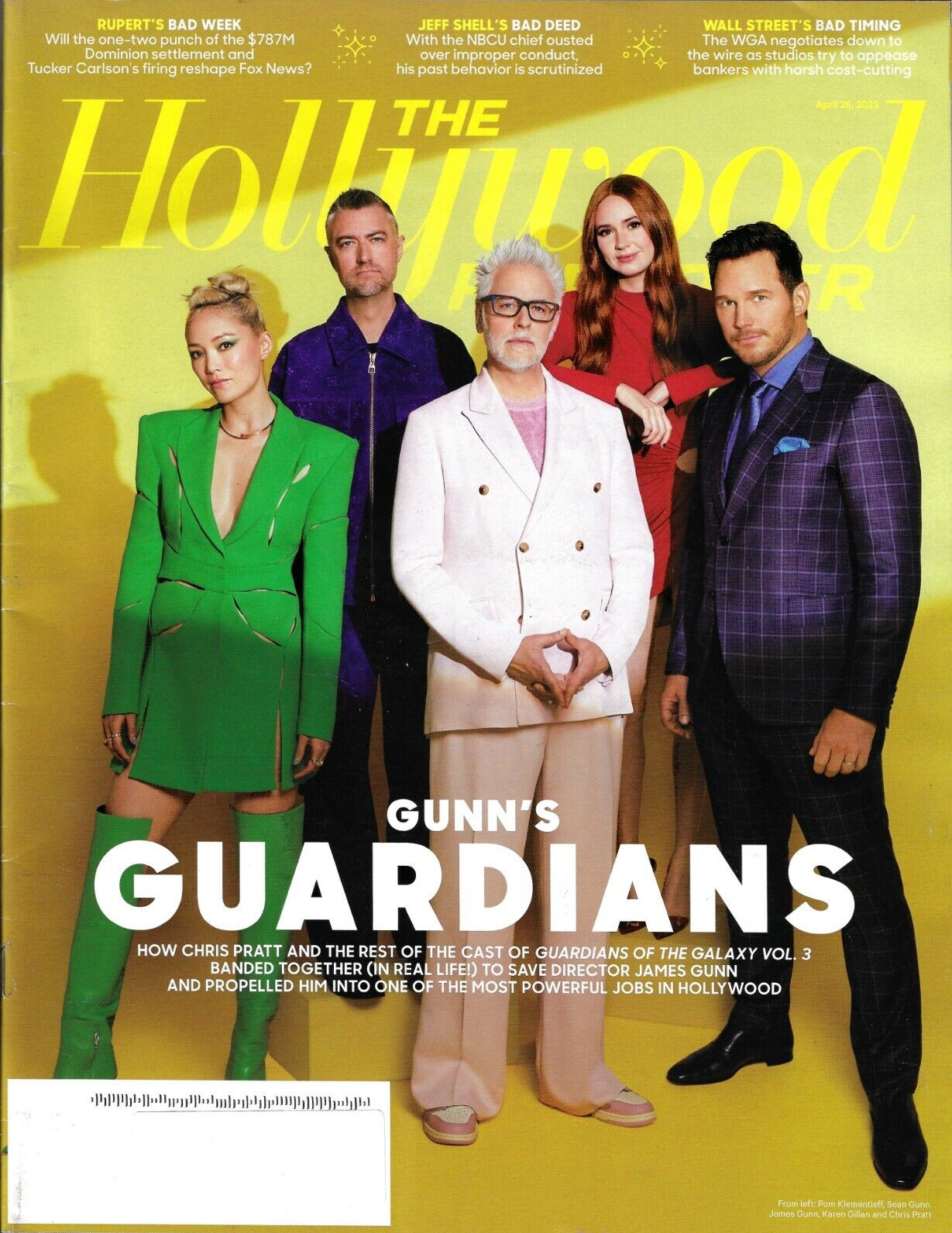 The Hollywood Reporter April 26 2023 Guardians of the Galaxy Cast FREE SHIPPING