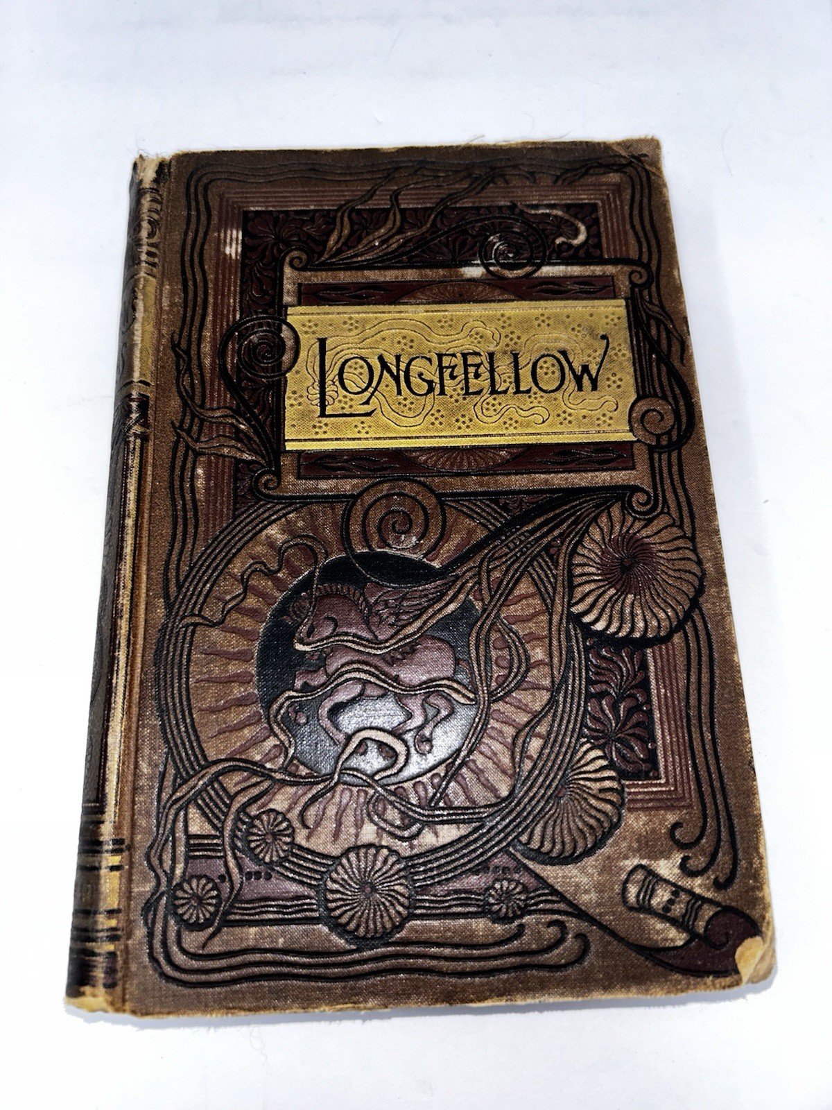 Antique 1886 Longfellow Voices of the Night Ballads Worthington Hardcover