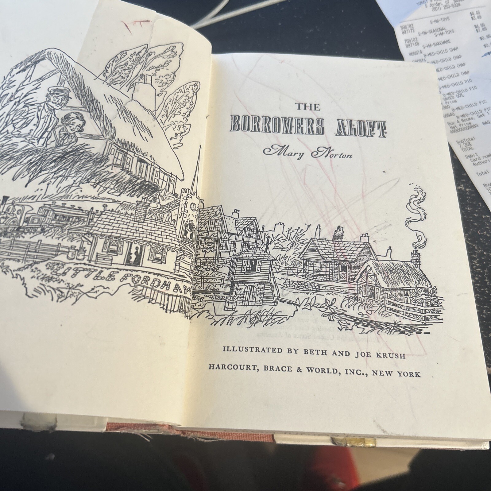 The Borrowers Aloft by Mary Norton HBDJ Vintage. 1961 Edition