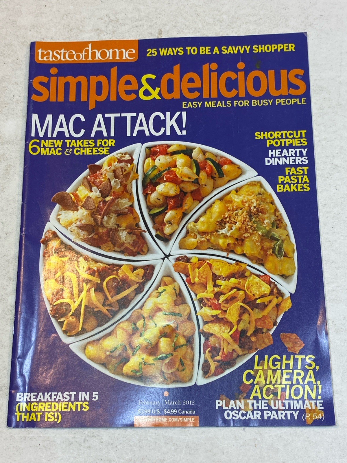 Taste of Home Simple Delicious Magazine Feb Mar 2012 Mac & Cheese Breakfast Easy