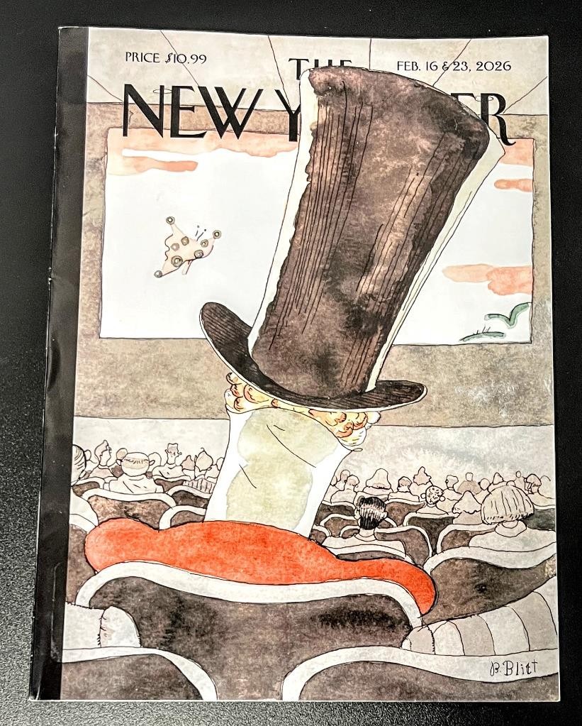 New Yorker Magazines, February 16 & 23, 2026: Used; Split Screen Barry Blitt