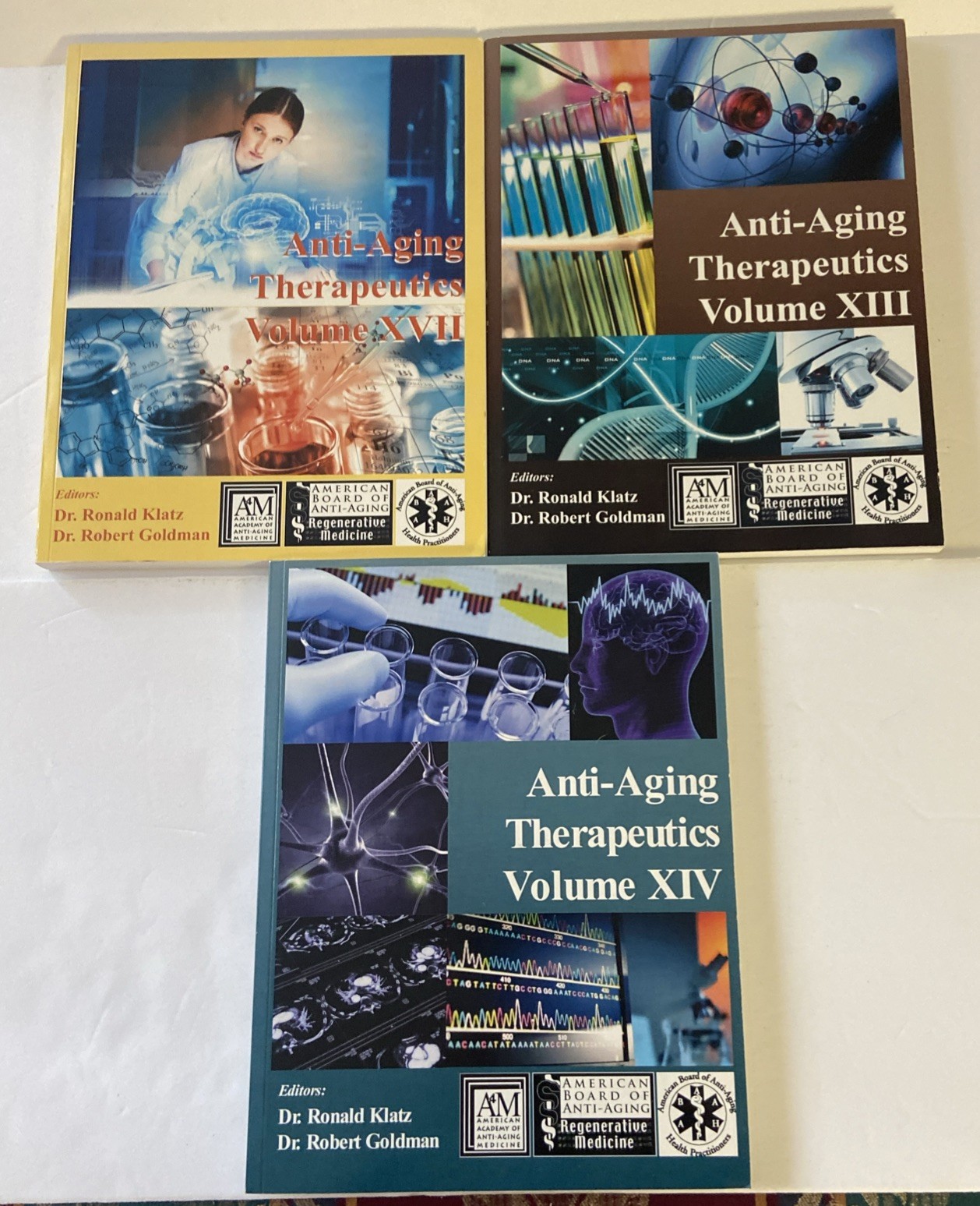 Anti-Aging Therapeutics Volumes 12,13&14by Dr. Ronald Klatz and Dr. Goldman ABA