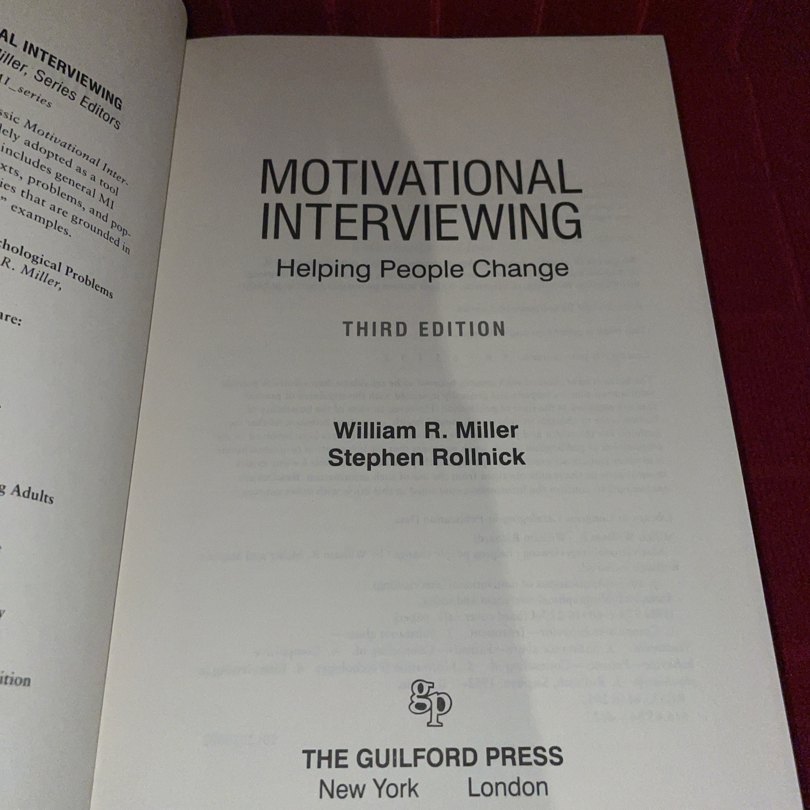 Motivational Interviewing: – Hardcover, by William R. Miller (SEE PHOTOS)