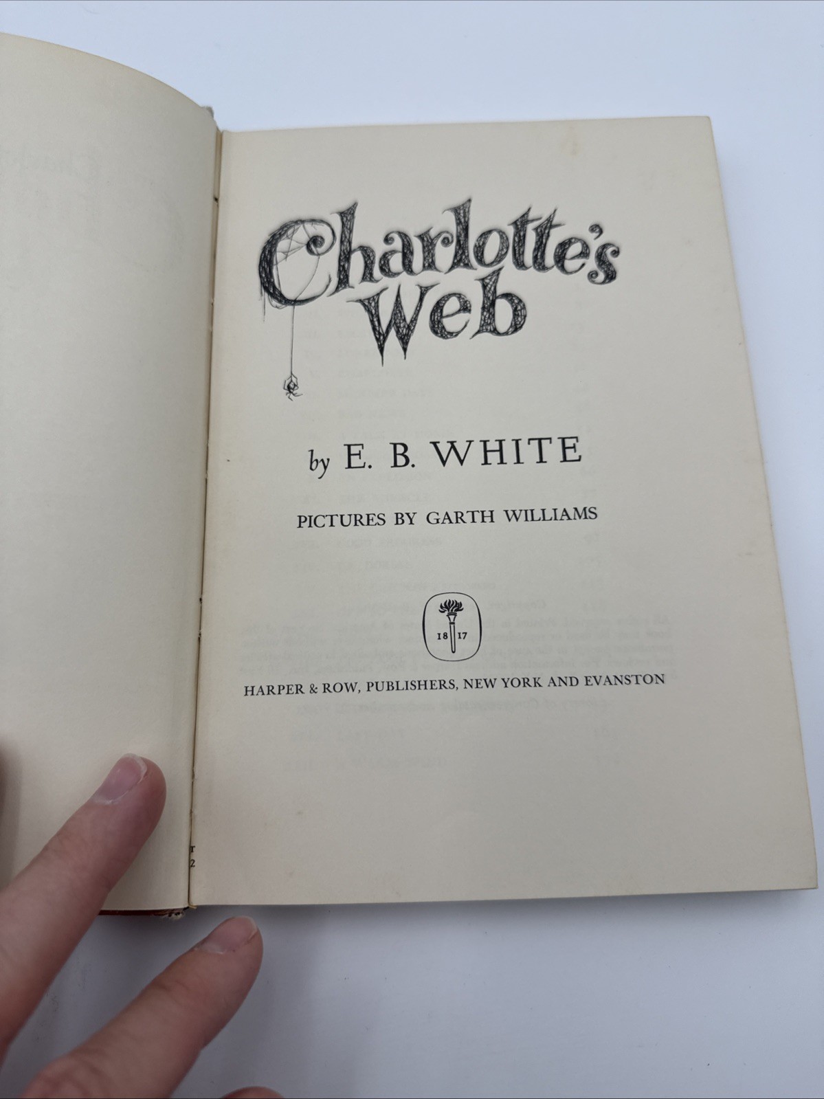 Charlotte’s Web Hardcover Book 184 Pages VTG Classic Novel 1952