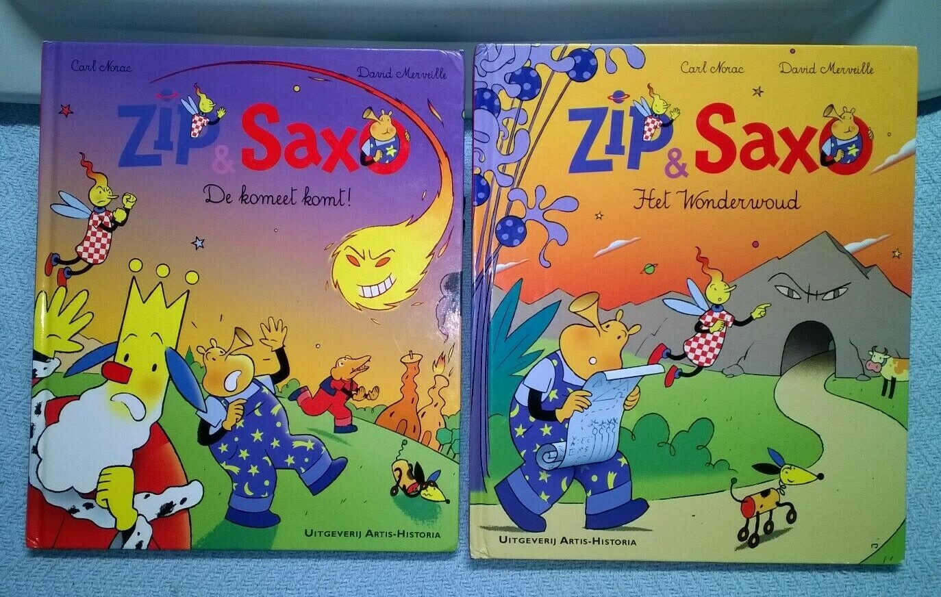 2 Zip & Saxo WRITTEN IN GERMAN by Carl Norac & David Merveille Hardcover