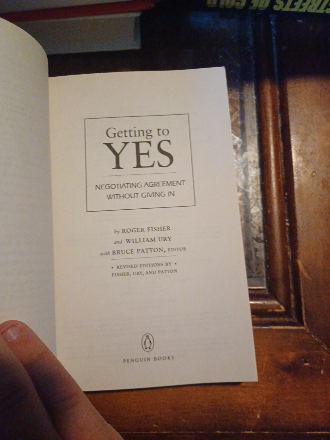 Getting To Yes Roger Fischer