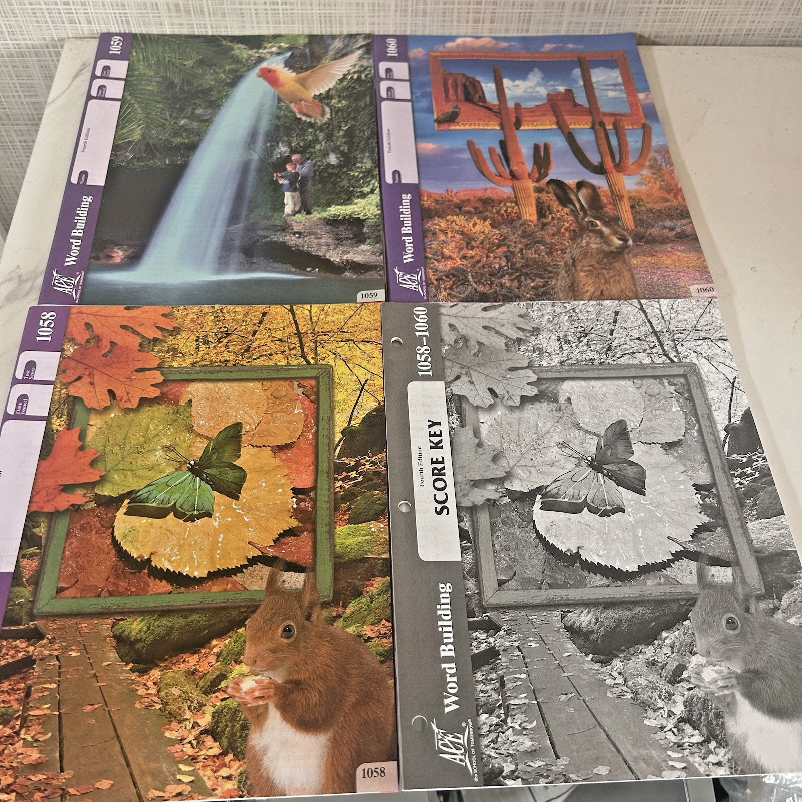 ACE Word Building PACE Set & Score Key 1058-1060 4th Edition Homeschool New