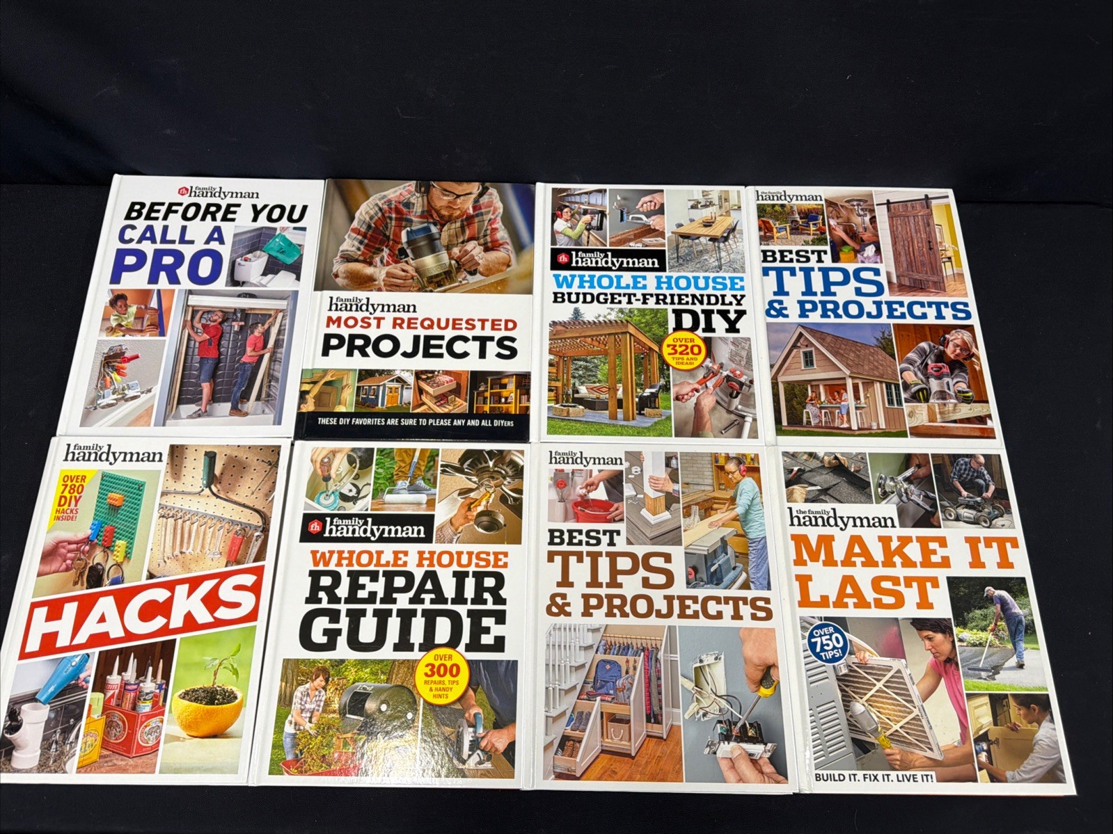Family Handyman DIY Home Repair Book Lot of 8 Tips Hacks Projects Hardcover