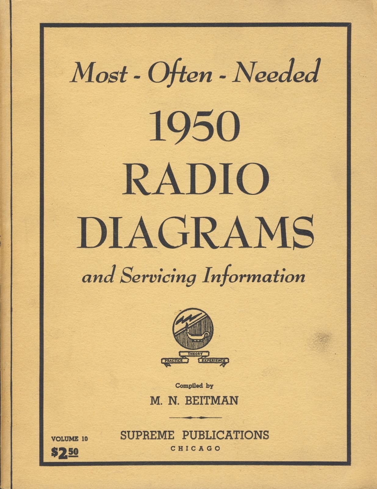 1950 Most Often Needed Radio Diagrams Repair Manual RCA Motorola Philco Zenith