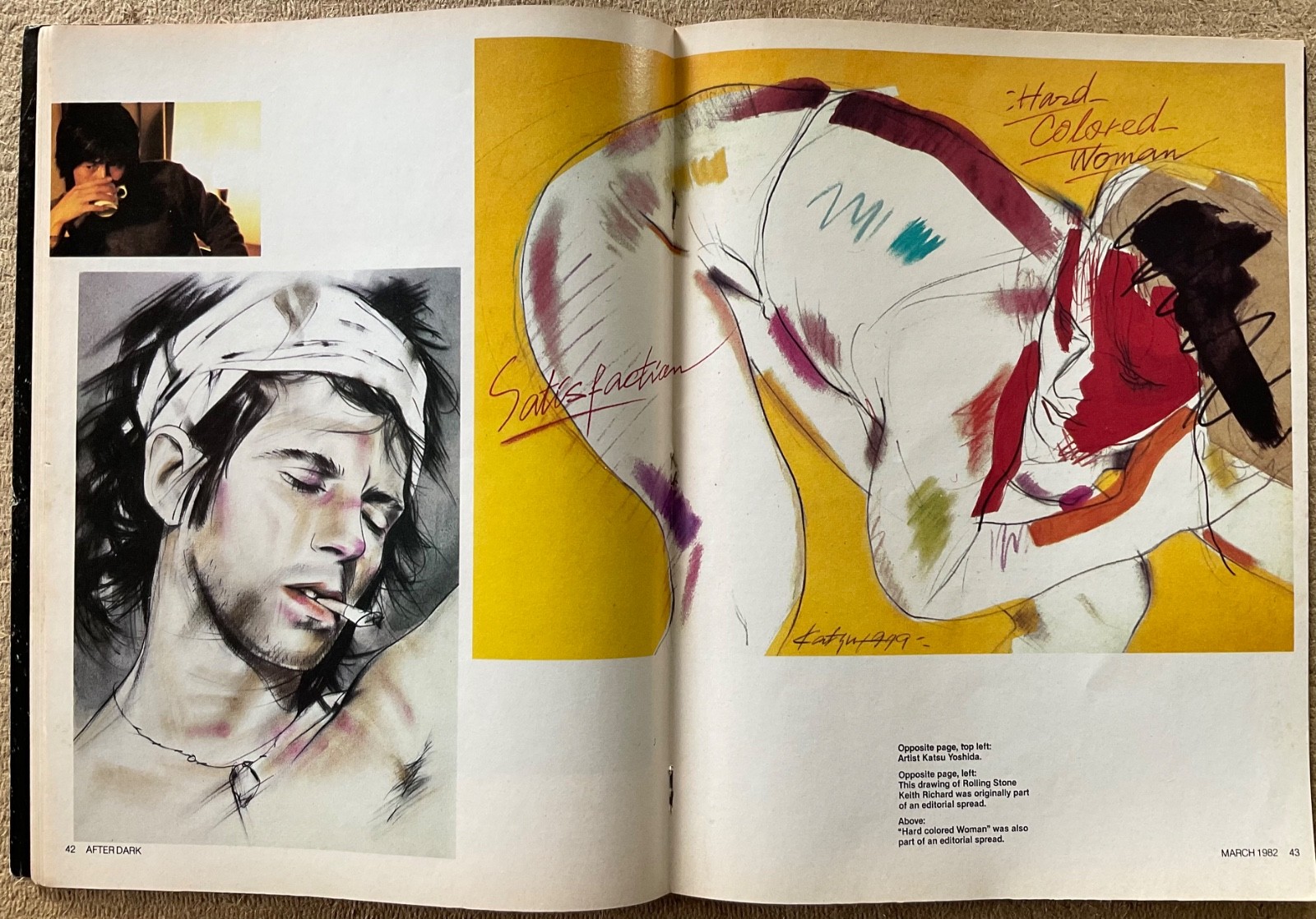 AFTER DARK Magazine VTG Issue March 1982 – Katsu Yoshida & New York’s Art Scene