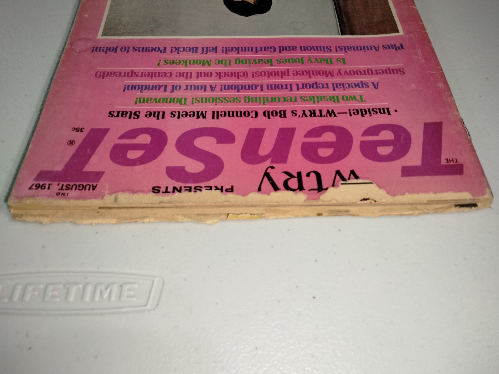 Vintage TeenSet Magazine August 1967 Beatles Centerfold Poster Teen Pinup Mag
