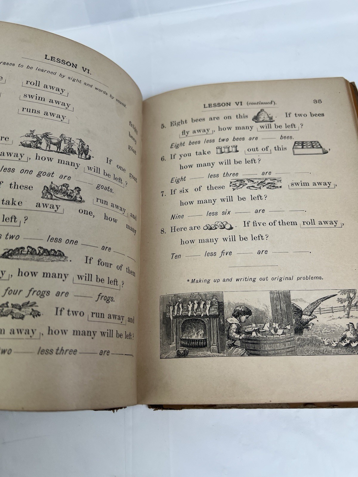 Antique 1886 School Book Appleton’s Standard Arithmetics by Andrew J. Rickoff HC