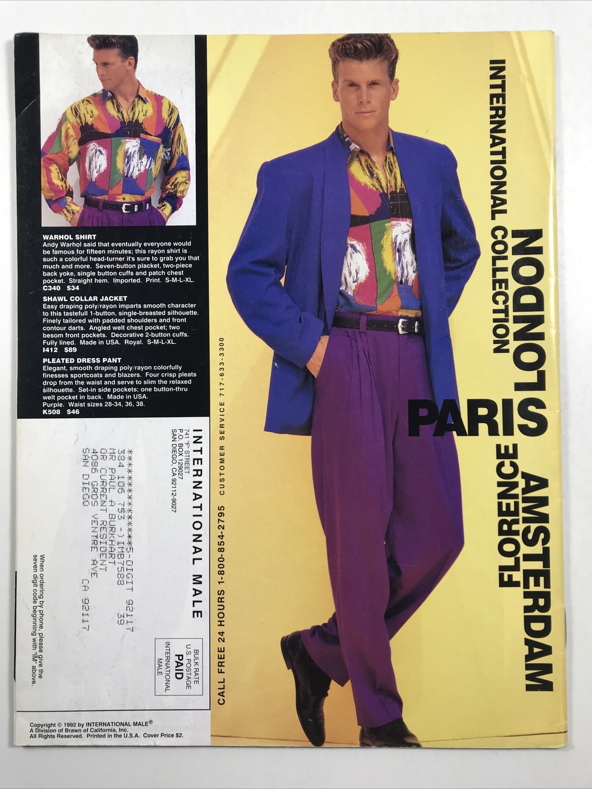 INTERNATIONAL MALE catalog Spring 1992-Gay Interest-Men’s Fashion