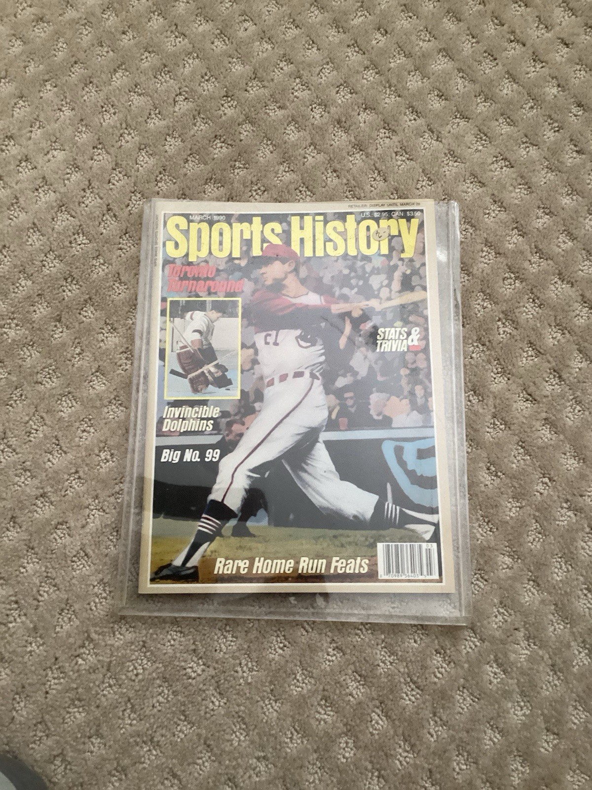 Sports History Magazine March 1990 Rocky Colavito on Cover