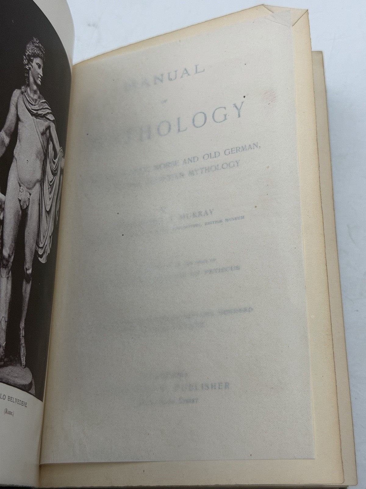 Murray’s Manual Of Mythology Illustrated 1895 Hard Back