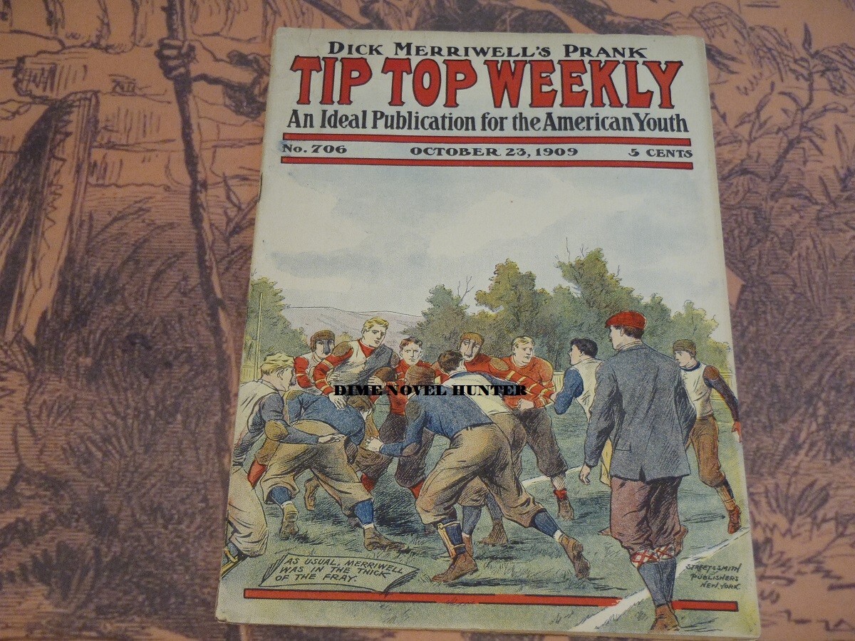 FOOTBALL COVER VG TIP TOP WEEKLY #706 1909 SPORTS DIME NOVEL