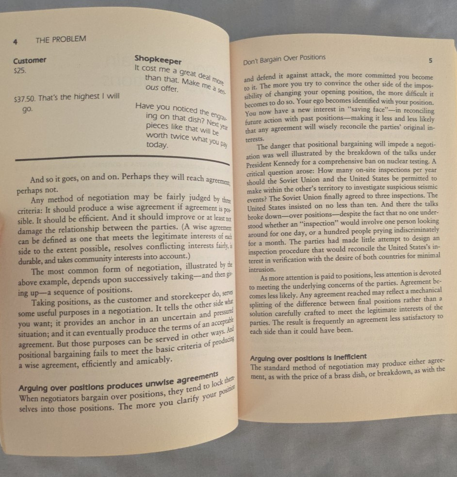 Getting to Yes by Roger Fisher & William Ury – Paperback