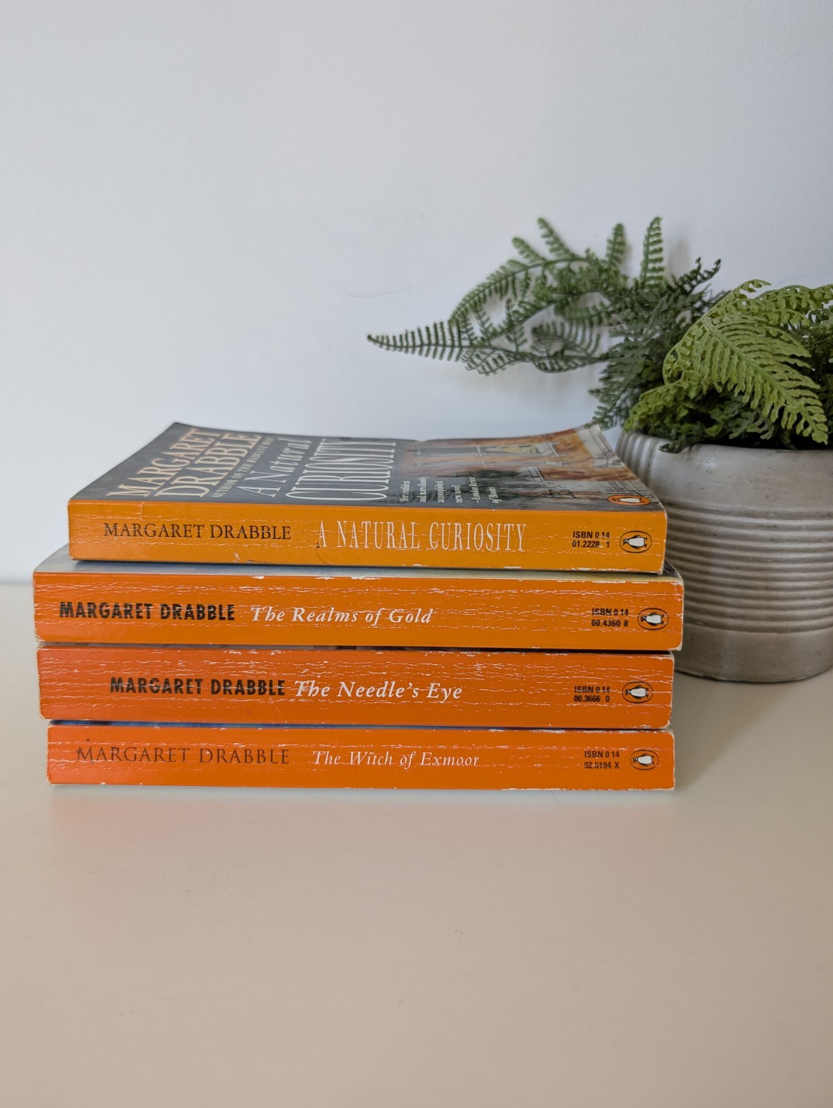 Bundle of Margaret Drabble 4 Paperback Books, Penguin Books, Summer Book Stack