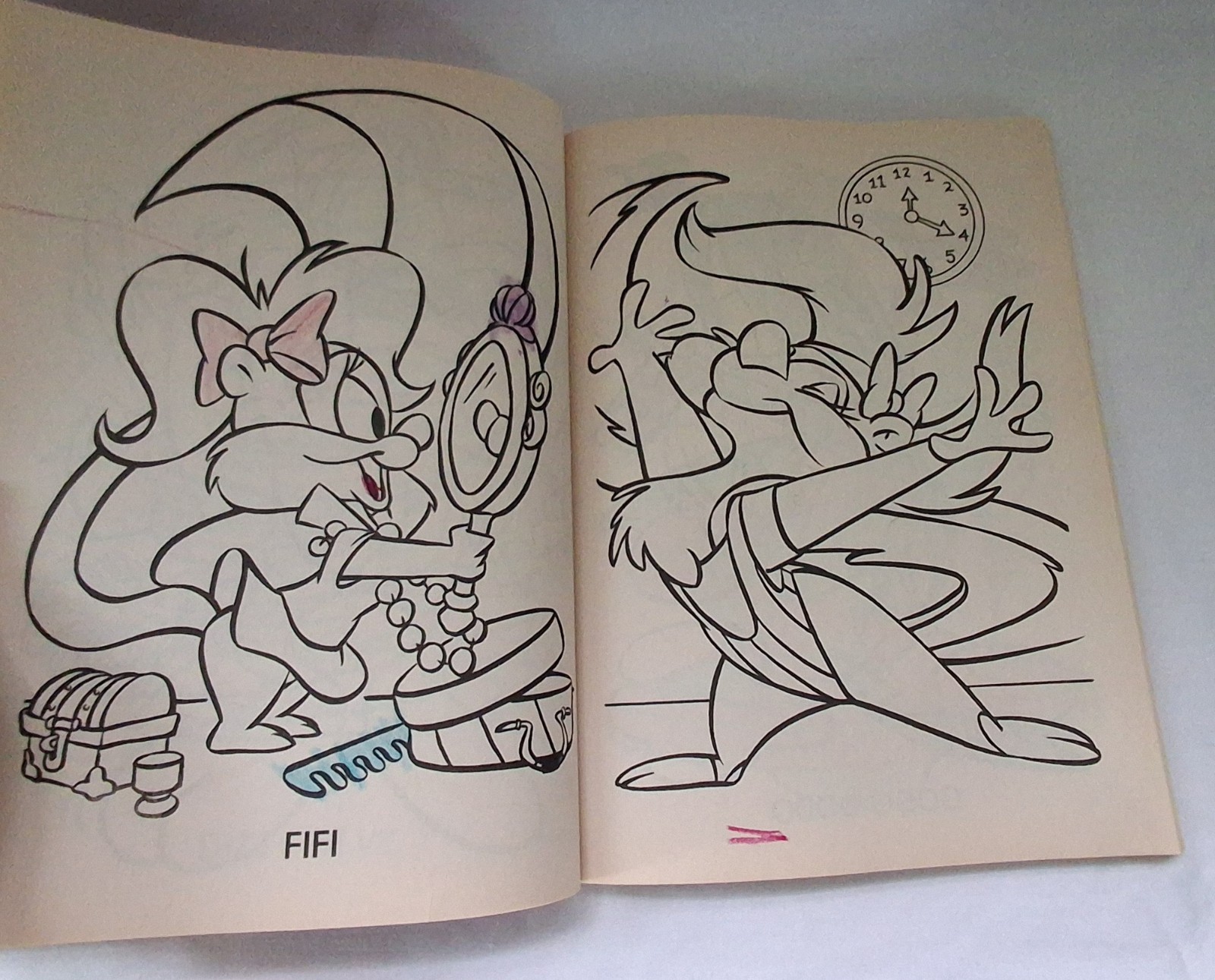 Vintage Looney Tunes & Tiny Toon Adventures Coloring Activity Book Lot 90s