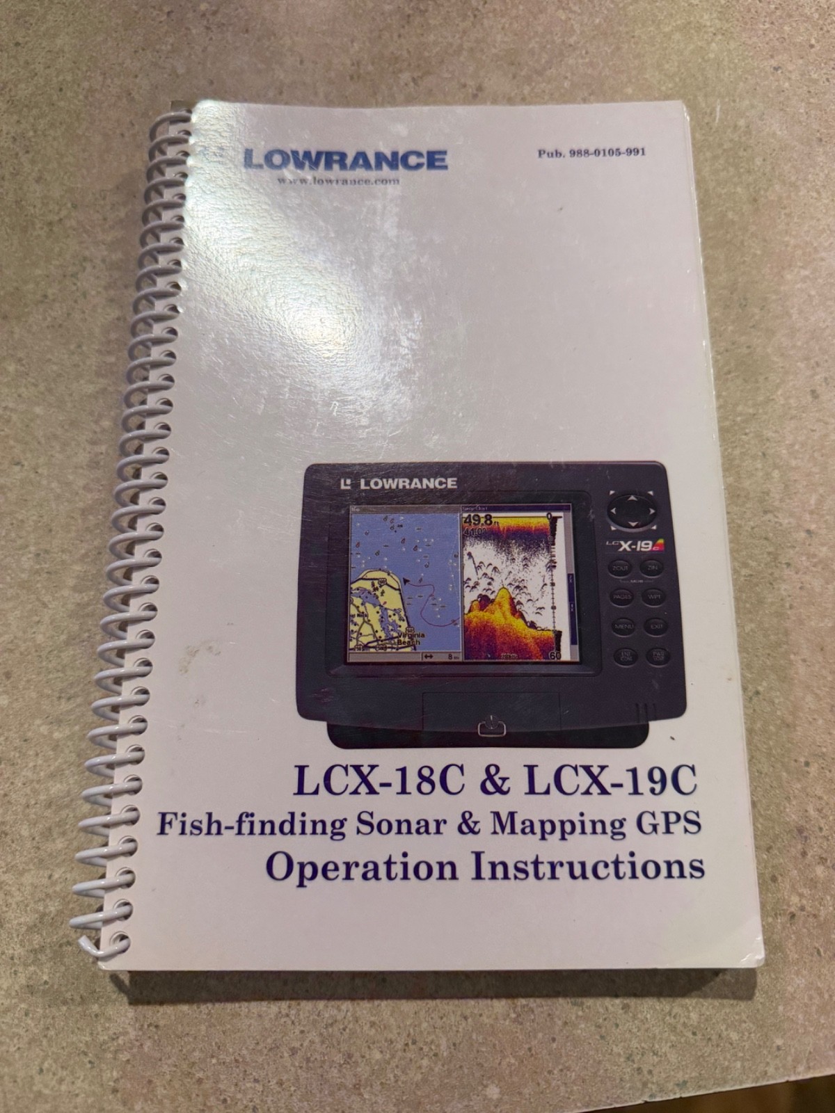 Lowrance LCX-18c LCX-19c Operator Manual User Guide Instructions