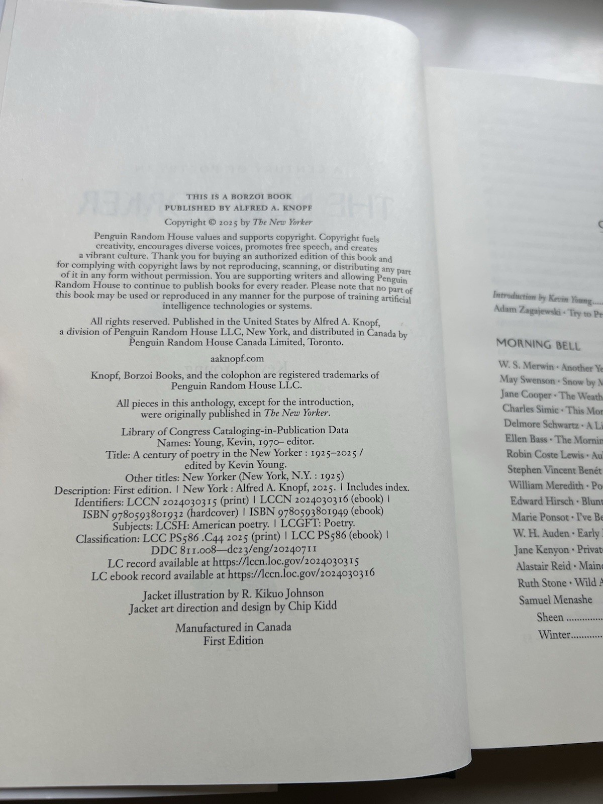 A Century of Poetry in The New Yorker 1925-2025 Kevin Young Hardcover