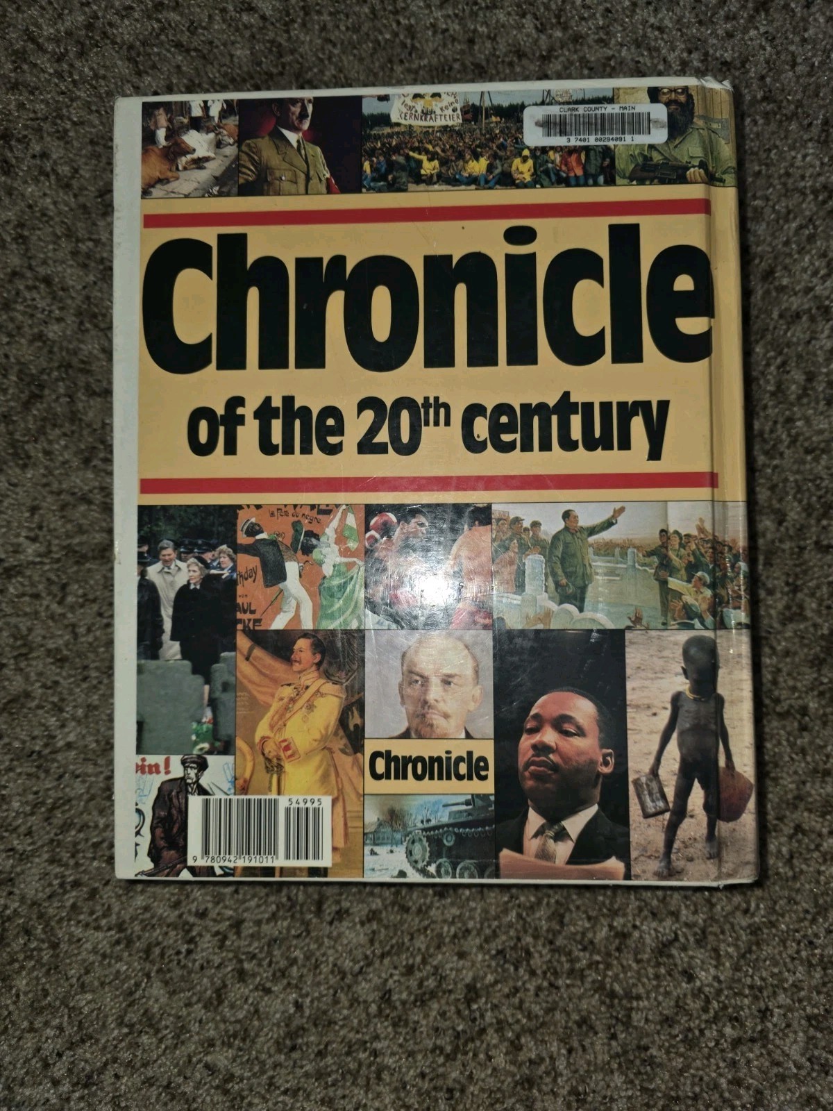 Vintage „Chronicle of the 20th Century“ Hardcover Book 1,360 Pages