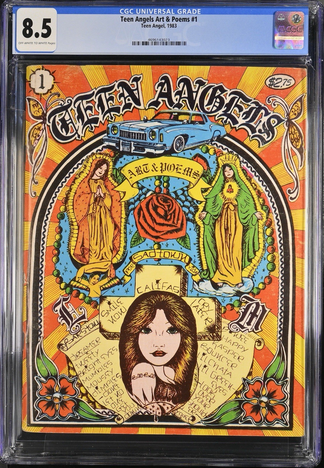 Teen Angels🔥Art & Poems #1🔥CGC 8.5🔥1983🔥CHICANO🔥LOWRIDER🔥TATTOO🔥RARE