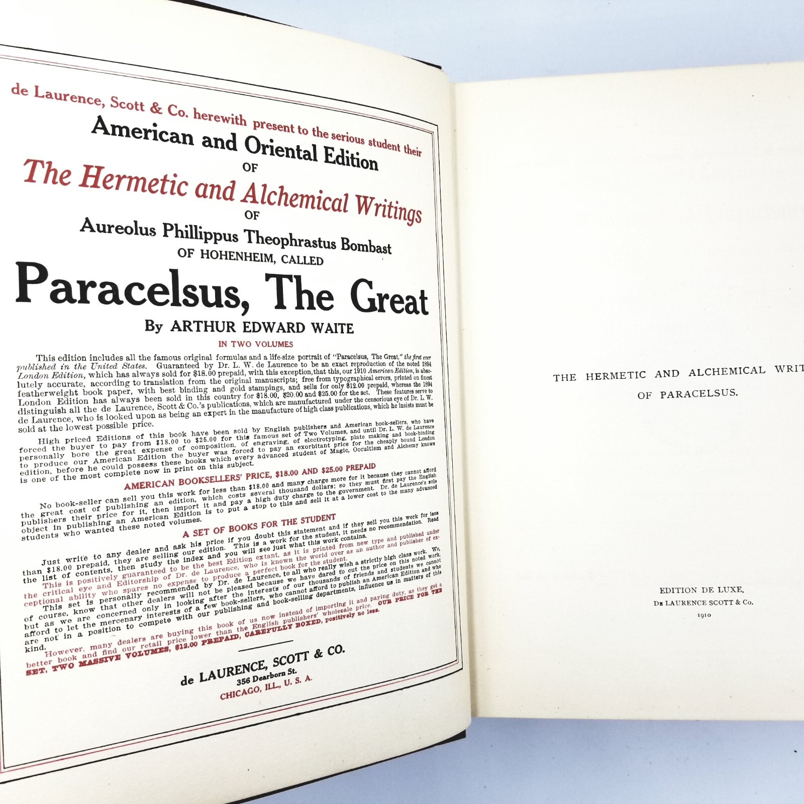 The Hermetic and Alchemical Writings Of Paracelsus – 1910 Deluxe Edition 2 Vols.