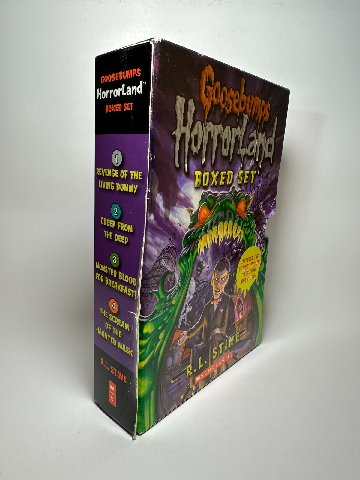 Goosebumps HorrorLand Cardboard Book Sleeve ONLY for #1-4 Boxed Cover Collection