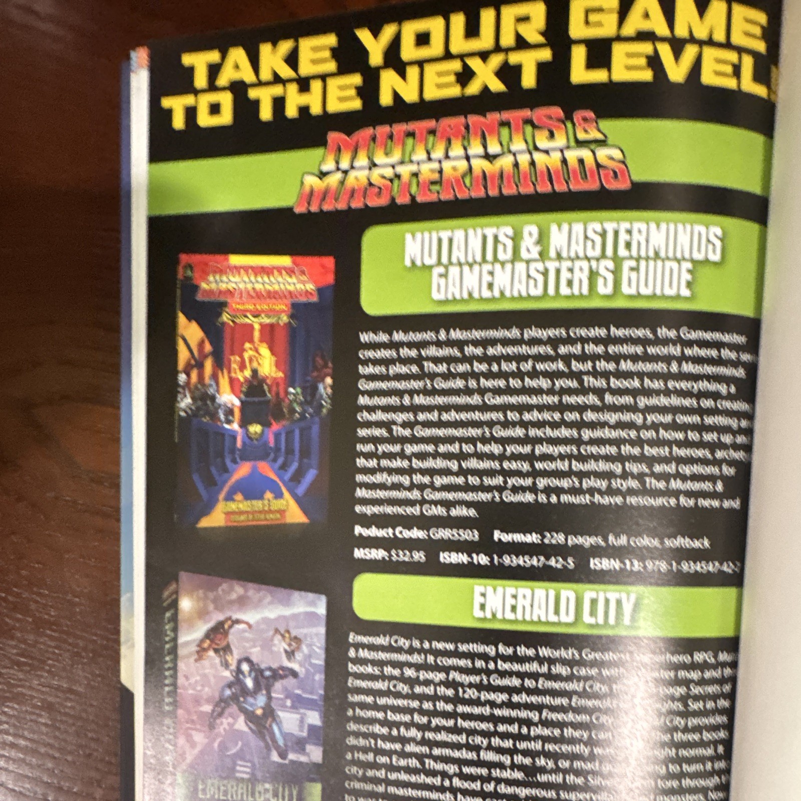 Green Ronin Mutants & Masterminds 3rd Ed Power Profiles Hardcover / Like New!