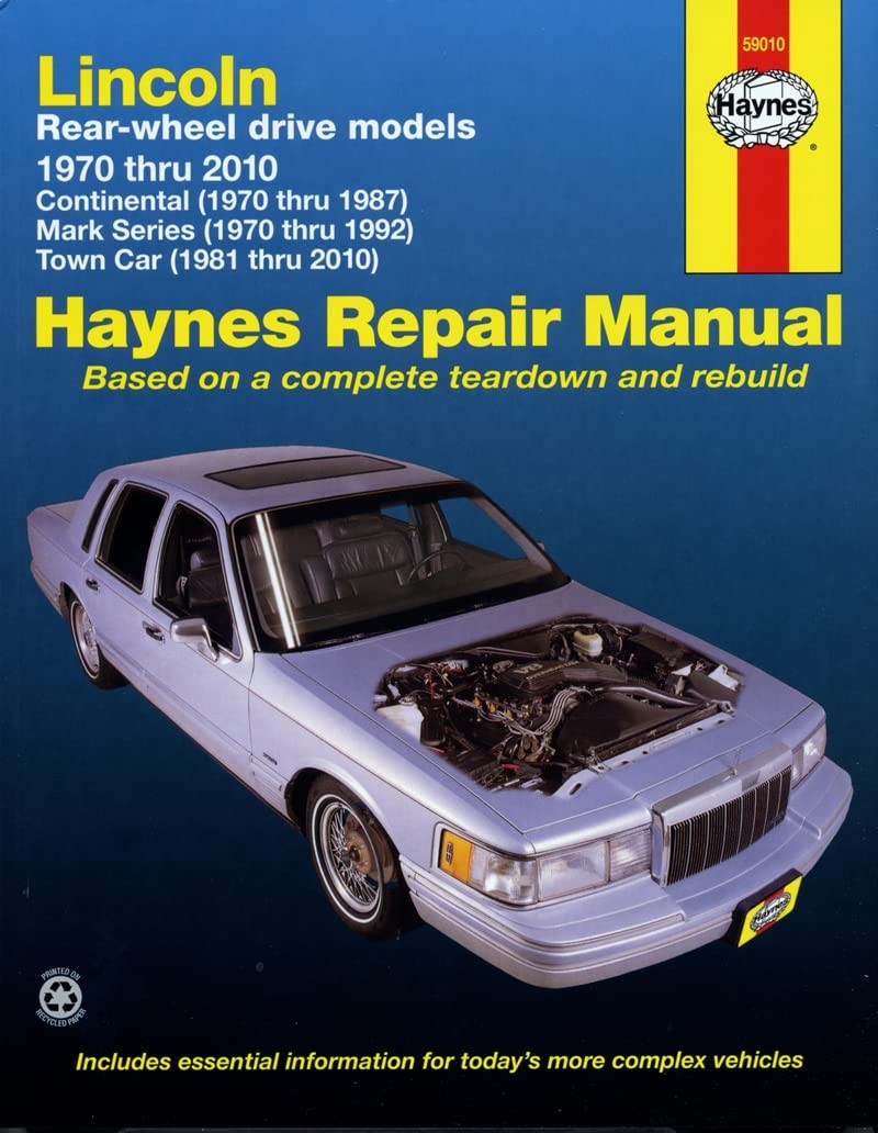 Lincoln RWD Models Repair Manual: Lincoln Continental (1970-1987), Mark Seri…