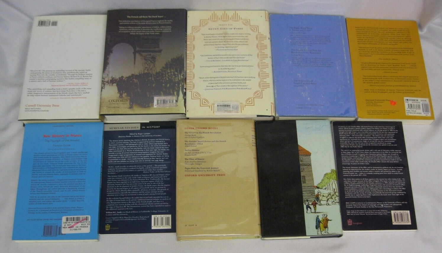 French History 10 Book Lot From Middle Ages to Modern Times Revolution Paris