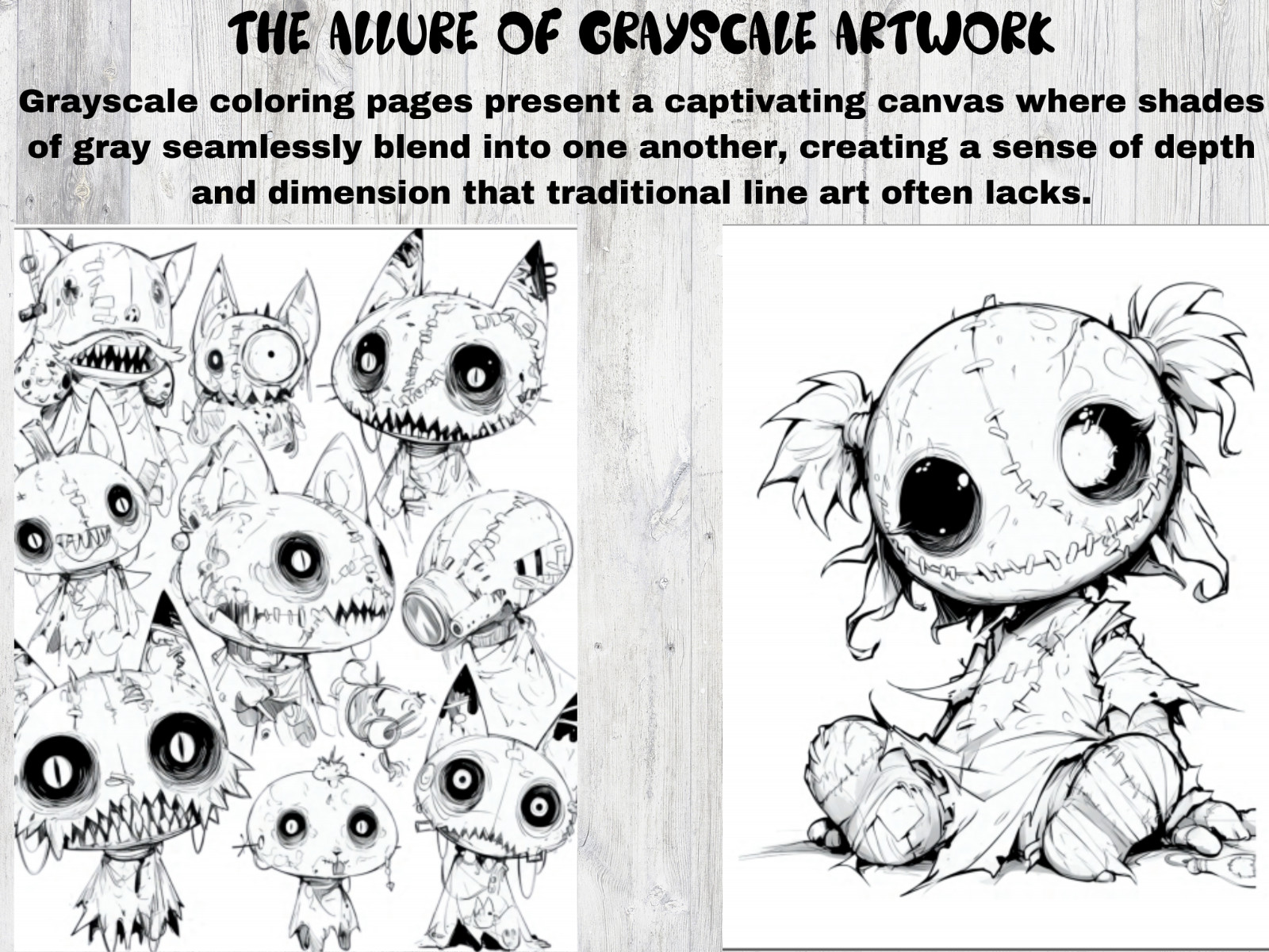 Adult Coloring Pages Bundle Creepy Dolls bundle 130+ pages Printable Pages