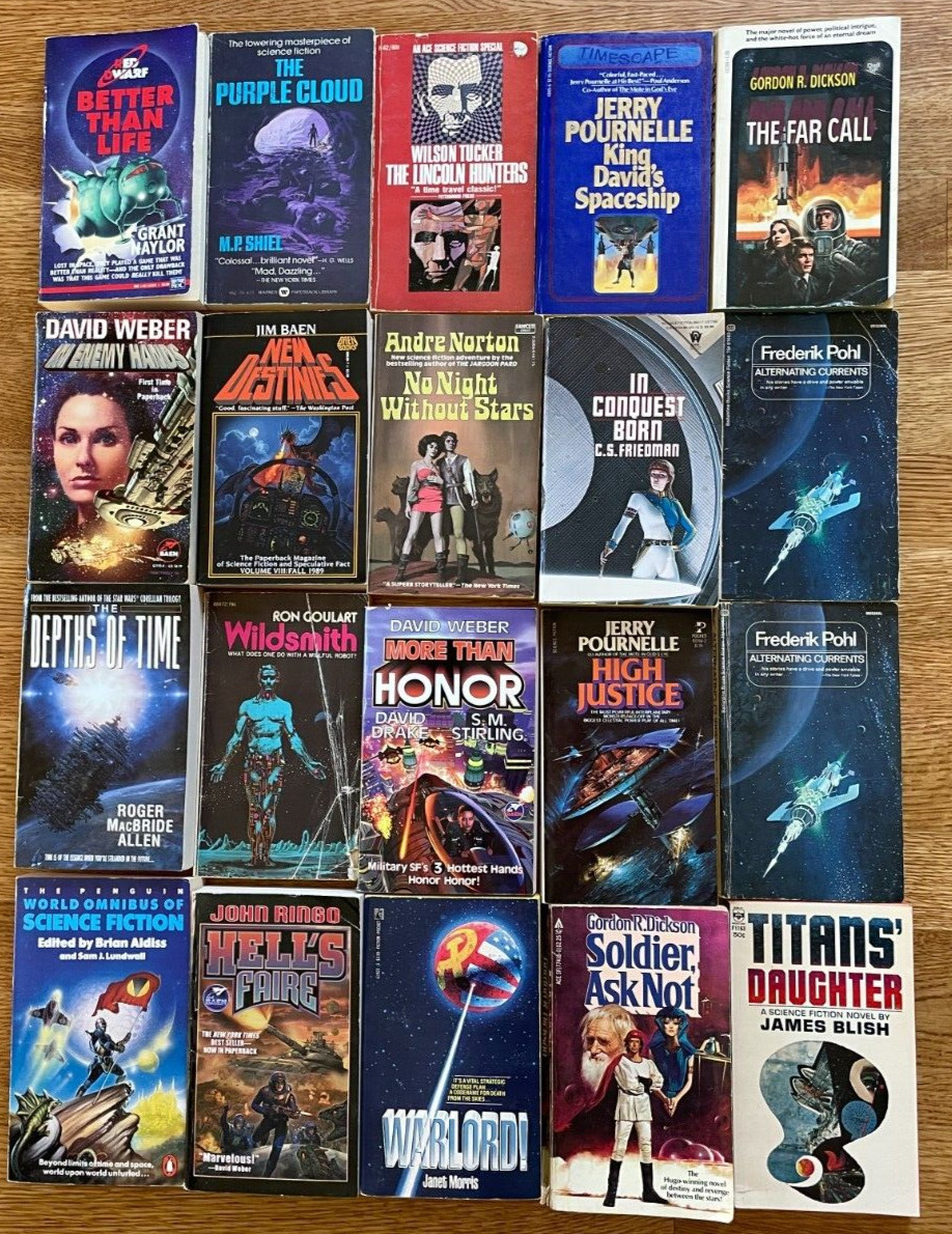 10X All Science Fiction Scifi Random Mix Paperback Books Vintage 1960s+ Lot