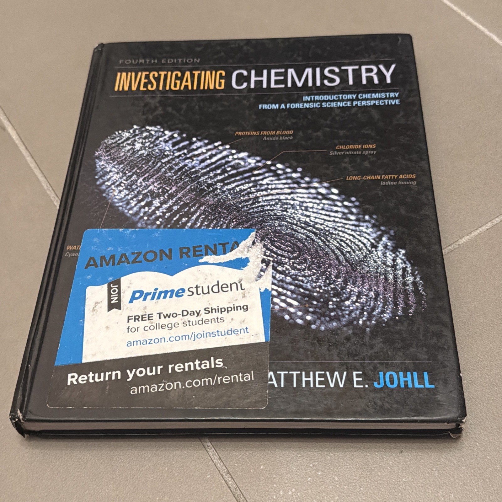 Investigating Chemistry: Introductory – Hardcover, Matthew E. Johll 4th Edition