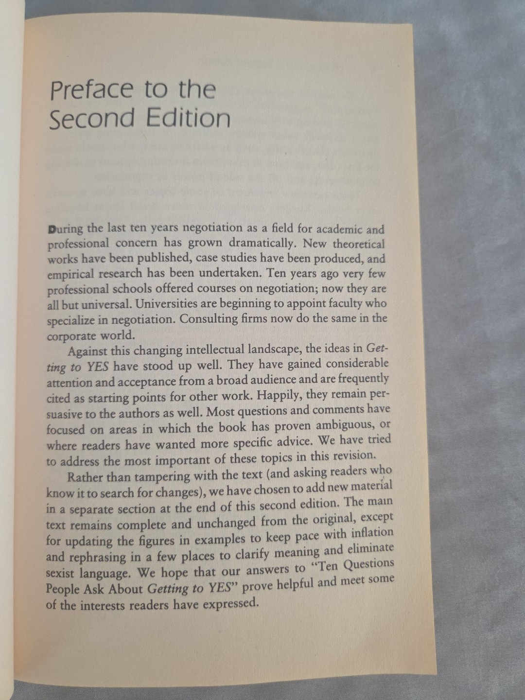 Getting to Yes by Roger Fisher & William Ury – Paperback