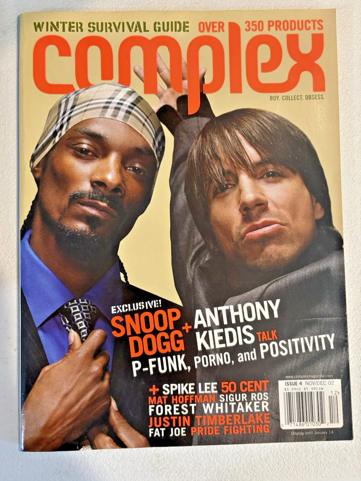 Complex Magazine Snoop Dogg / Anthony Kiedis ~ RARE~