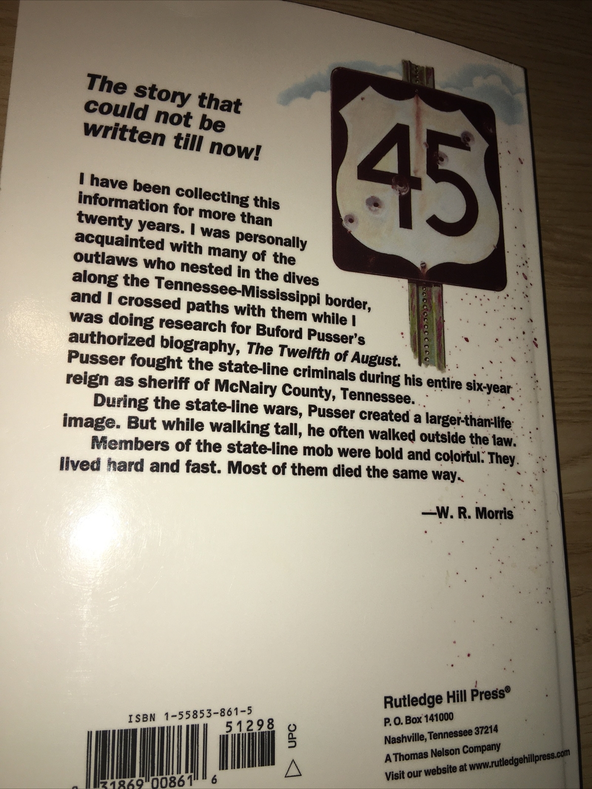 The State-Line Mob: A True Story of Murder and Intrigue W R Morris (Softback)