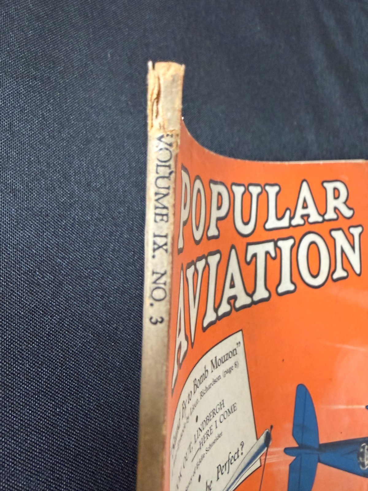 Vintage Sept 1931 Popular Aviation Magazine Vol IX No 3 Eddie Schneider Lindberg