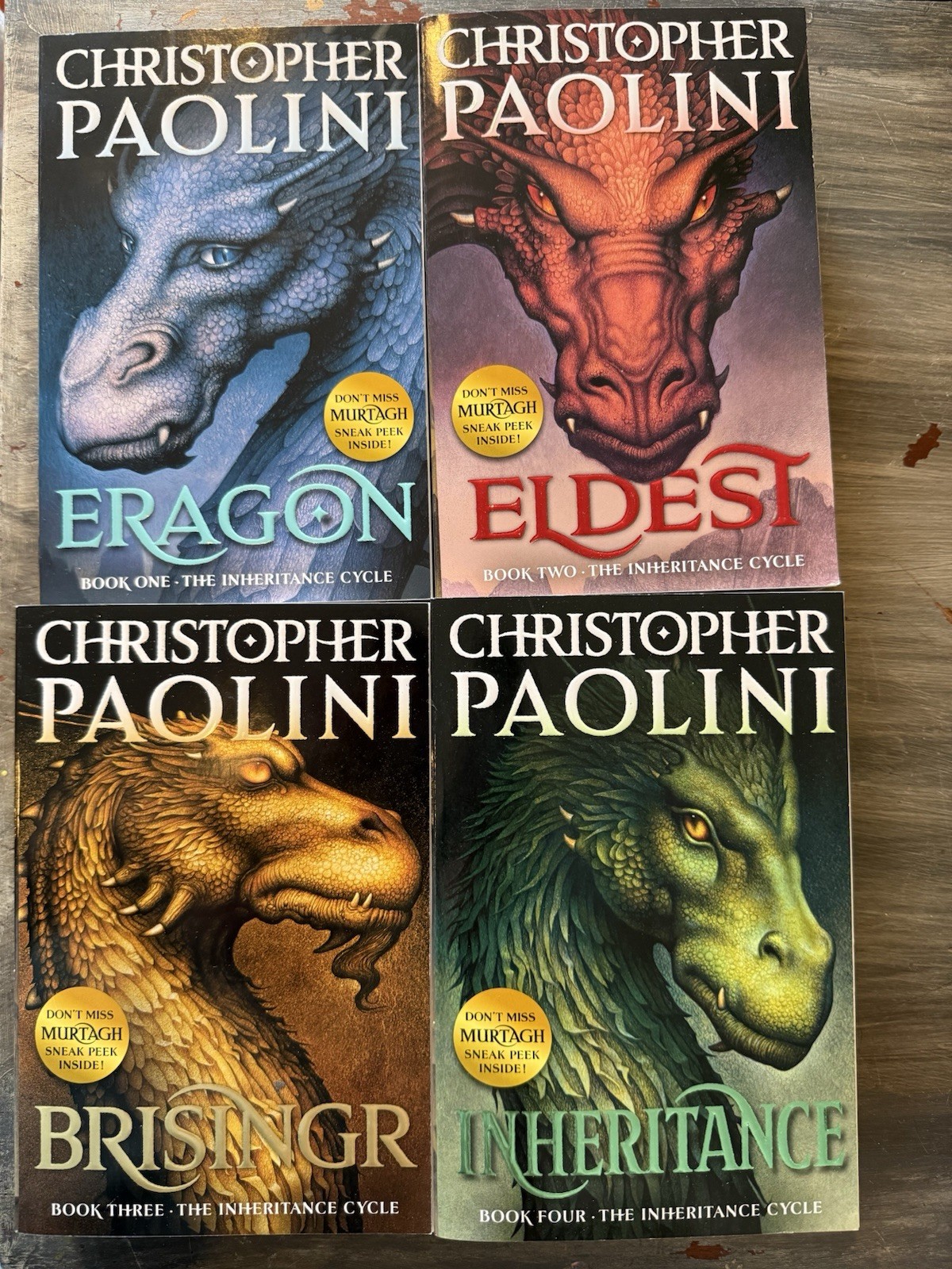 Christopher Paolini Inheritance Cycle Set Books 1-4 Paperback like new