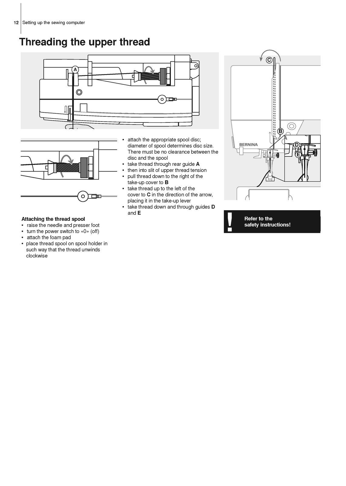 BERNINA Aurora 430 440 450 User Manual – STEEL SPIRAL BOUND – ROBUST COVERS