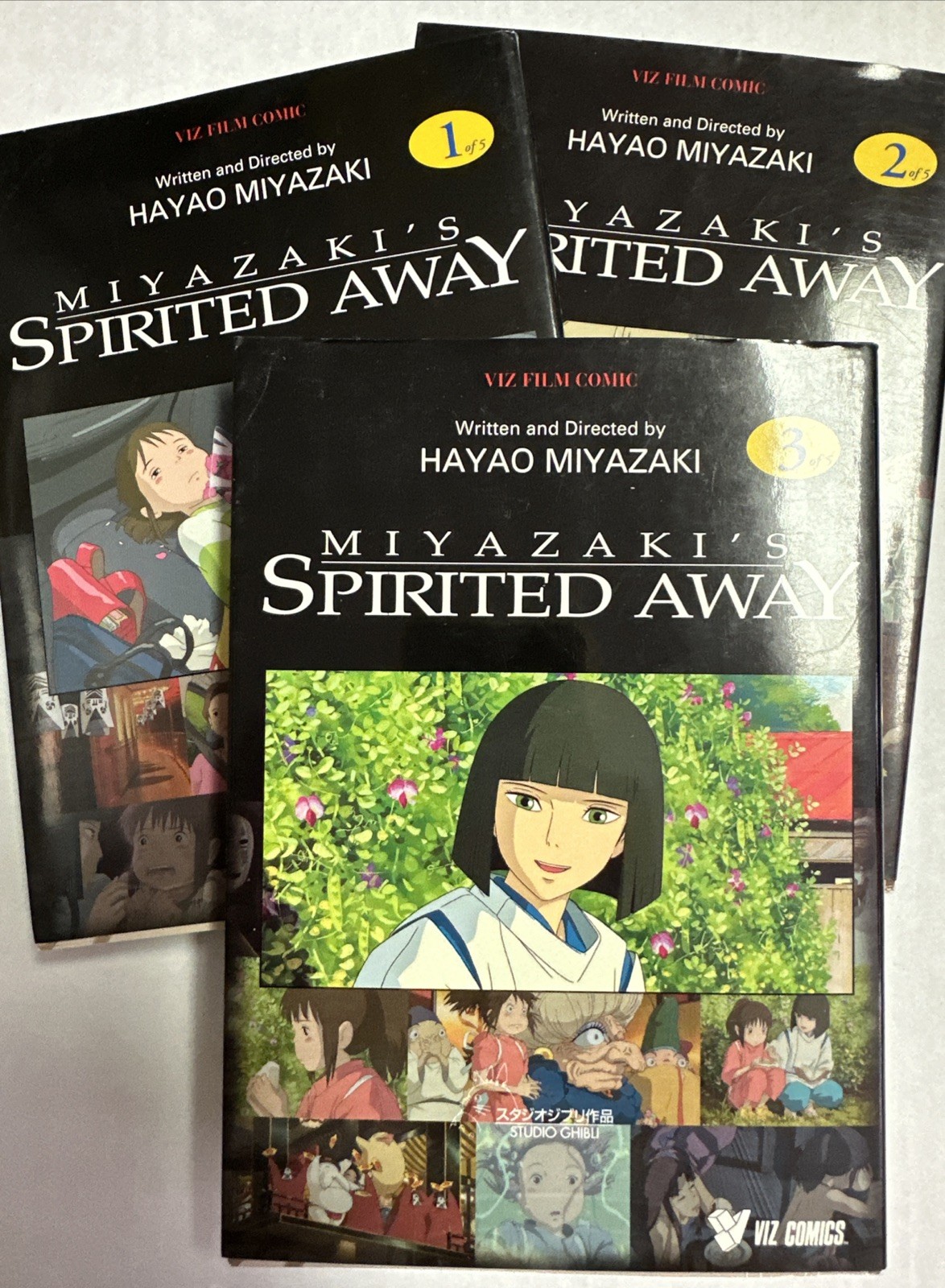Miyazaki’s Spirited Away Volume 1-3 Studio Ghibli Paperback Viz Comics English