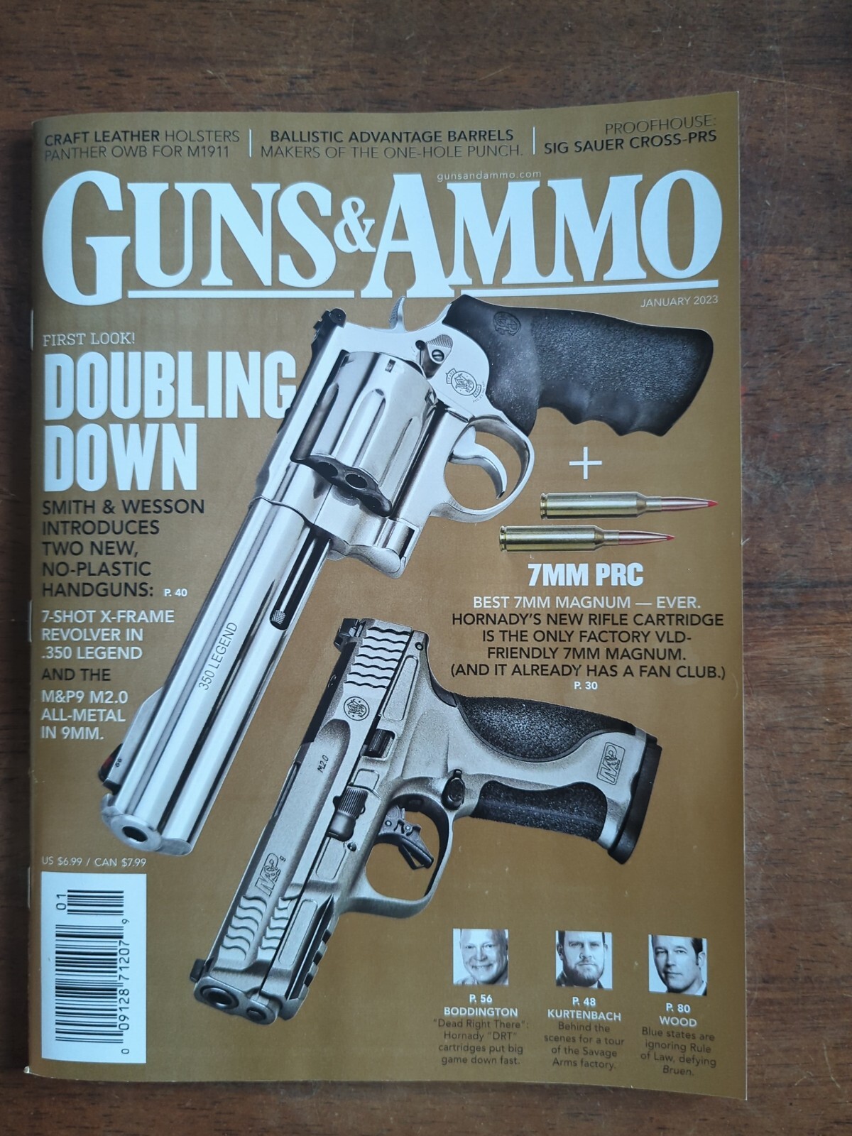 Guns & Ammo January 2023 Doubling Down, 7mm PRC, SIG Sauer Cross PRS. RP