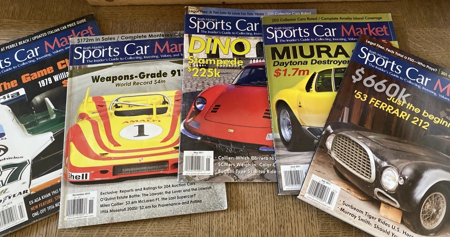 Sports Car Market Magazine Keith Martin’s LOT of 5 From 2010 & 2011