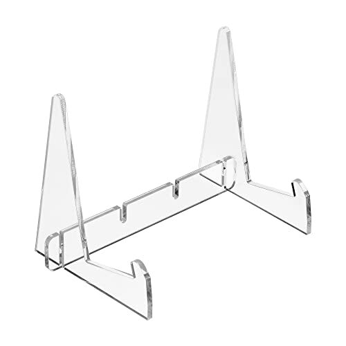 PATIKIL4mm Height Book Stand, Acrylic Detachable Desktop Book Display Holder 1